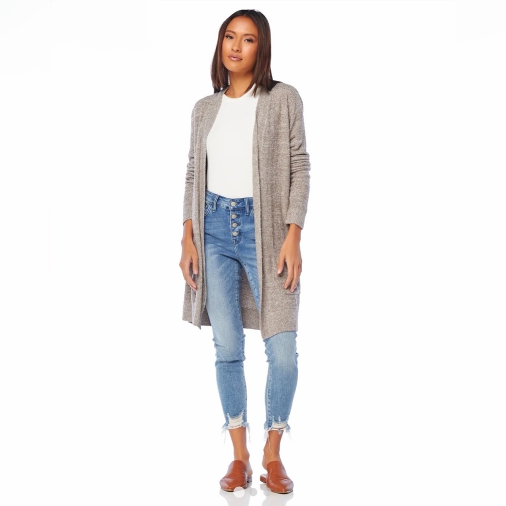 EUC Anthropologie - Search for Sanity Cozy Cardigan - Heather Pewter